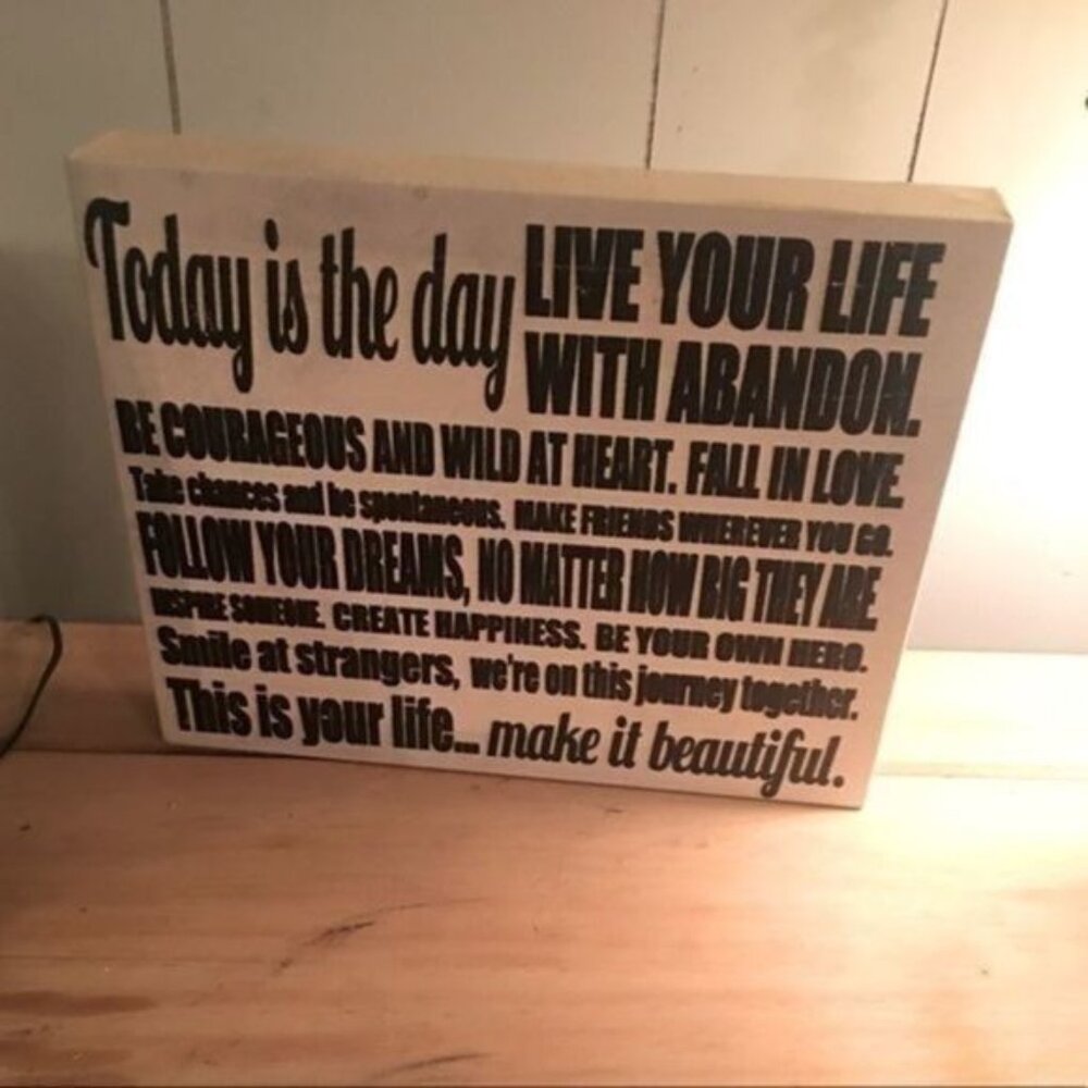 Small canvas sign